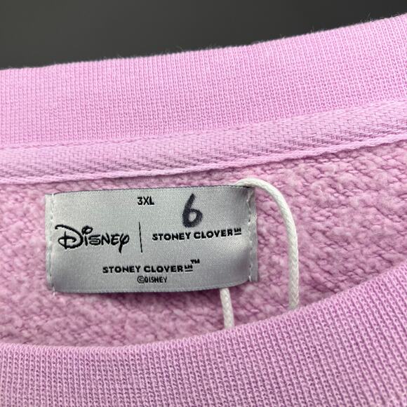 NWT STONEY CLOVER LANE x DISNEY Minnie Daisy Ice Cream Tamps Sweatshirt Pink 3XL - Picture 3 of 4